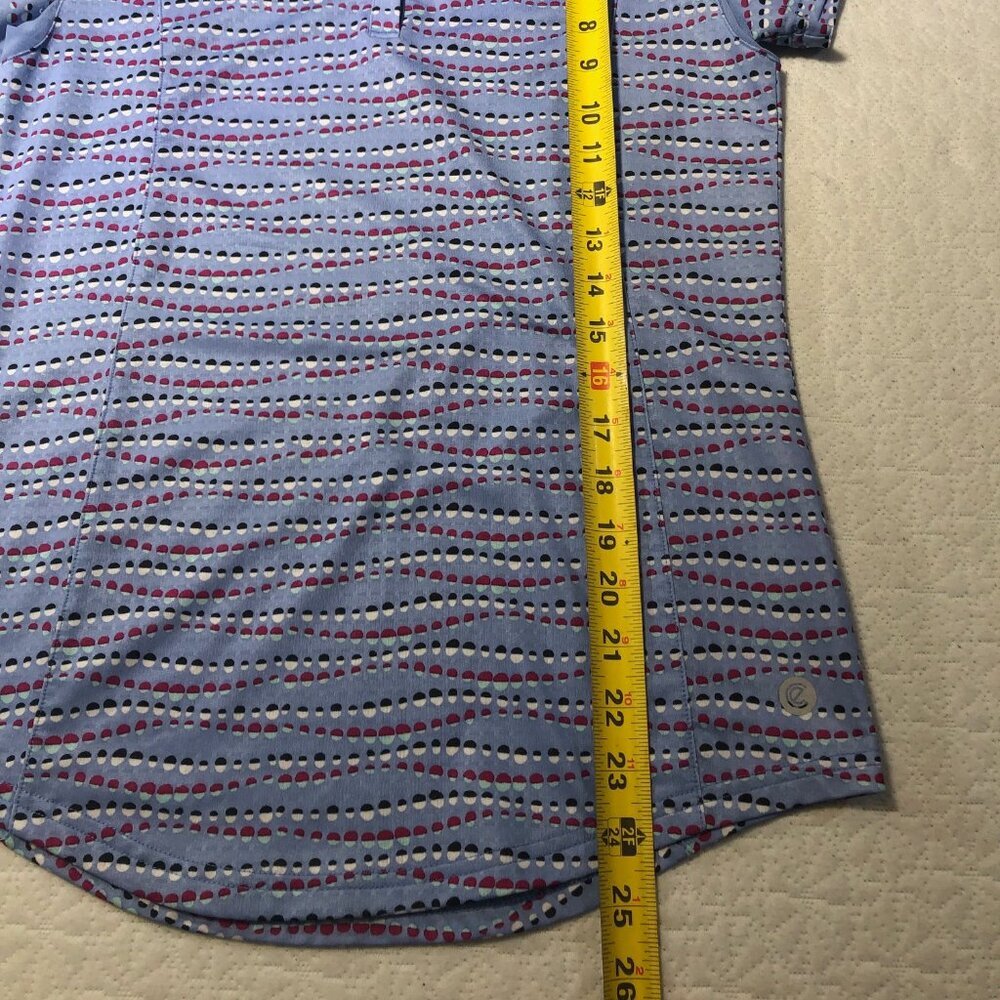 Bette & Court Womens Abstract Print 1/4 Snap Golf Tennis Top Shirt Size Xsmall - Picture 8 of 9